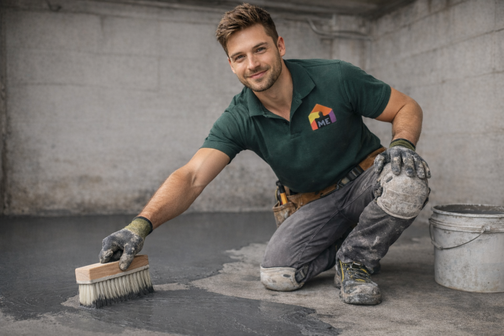 Bodenabdichtung mit Dichtschlämme