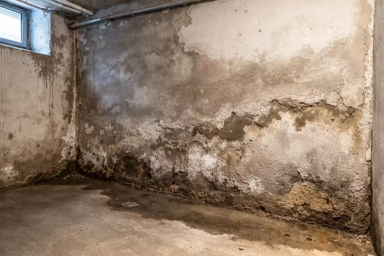 Feuchtigkeitsschaden an der Kellerwand