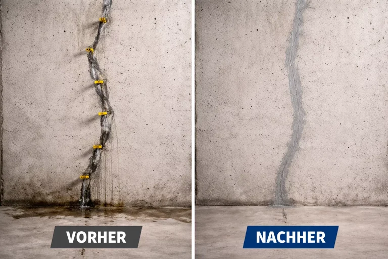 Vorher Nachher Rissverpressung